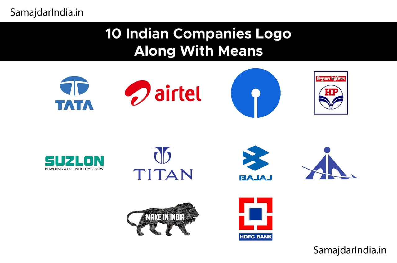 Ten Indian Companies Logo Along With Means
