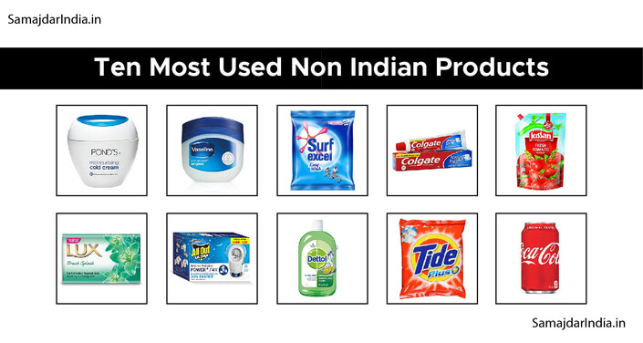 Ten Most used non Indian Products