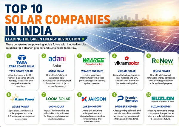 top solar companies in india