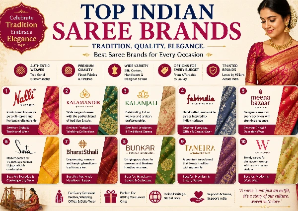 top indian saree brands